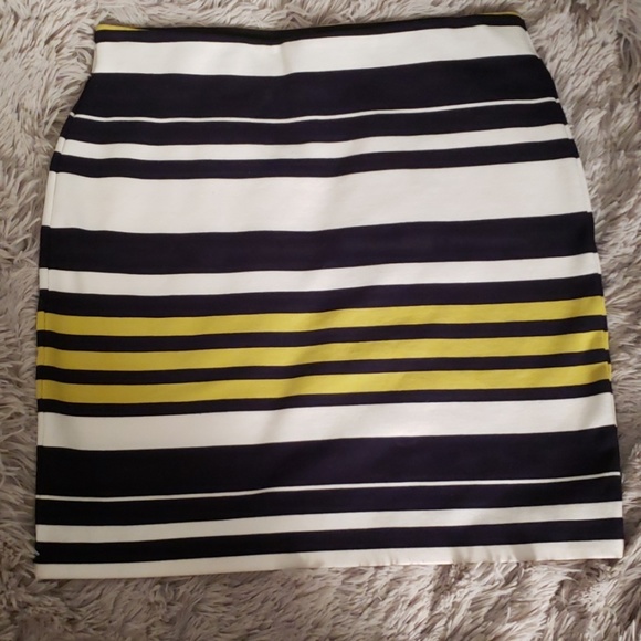 Ann Taylor Factory Stripe Ponte Skirt - Picture 1 of 5